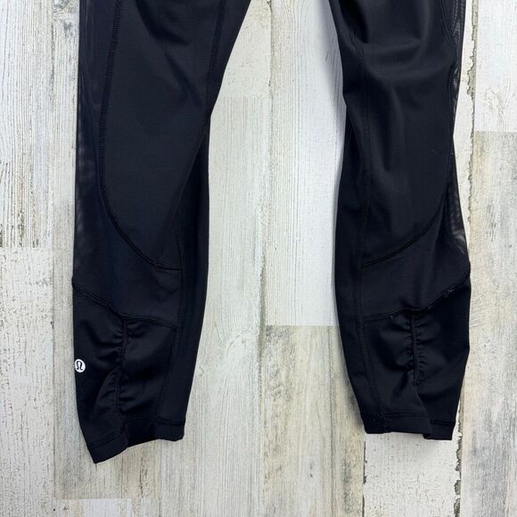 Lululemon mesh black leggings size 8 - Picture 5 of 8